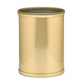 Classics Collection 13 Qt. Brushed Brass Mylar Oval Wastebasket